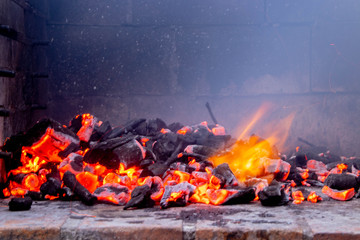 Cielo con estrellas y barbacoa