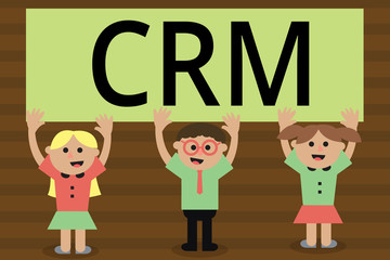 Handwriting text writing Crm. Concept meaning Strategy for managing the Affiliation Interactions of an organization.