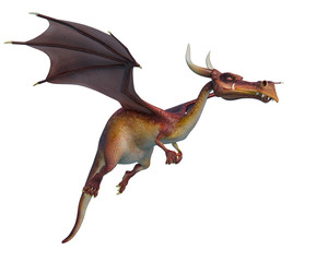 Naklejka premium dragon cartoon thinking