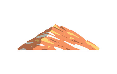 Mountains landscape isolated vector illustration in cartoon style. Nature mountain silhouette.