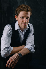 portrait of a young attractive man in a shirt