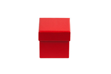 Red box on a white isolated background