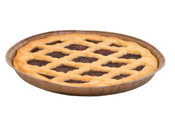 Photo of sweet cake with a jam