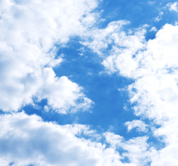 Obraz na płótnie Canvas Photo of fluffy clouds