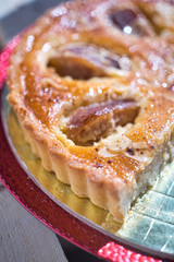 Shortbread open Cake with Pear Slices on top