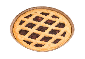 Photo of sweet cake with a jam