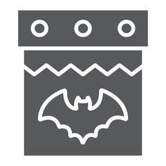 Halloween calendar glyph icon, date and holiday, 31st october sign, vector graphics, a solid pattern on a white background.