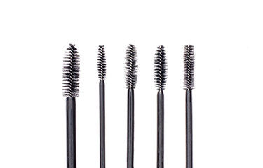 Different kinds of brushes of mascara