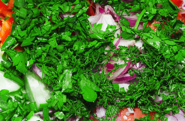 Fresh green salad background
