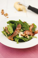 Ensalada de espinaca y panceta