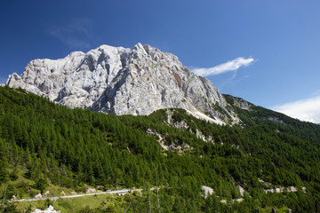 view of Julian Alps from The Vrsic Pass, Slovenia
