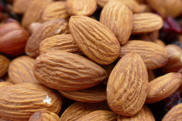close up of almonds