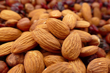 Fototapeta premium close up of almonds