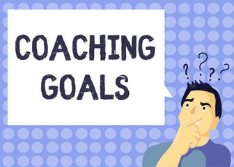 Handwriting text writing Coaching Goals. Concept meaning Empowers individuals Encourages them to take responsibility.