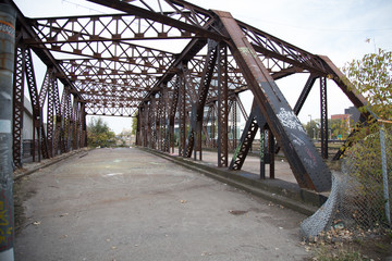 old abandoned iron bridge