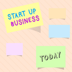 Word writing text Start Up Business. Business concept for Engaging to a New Venture Fresh Trading and Selling.