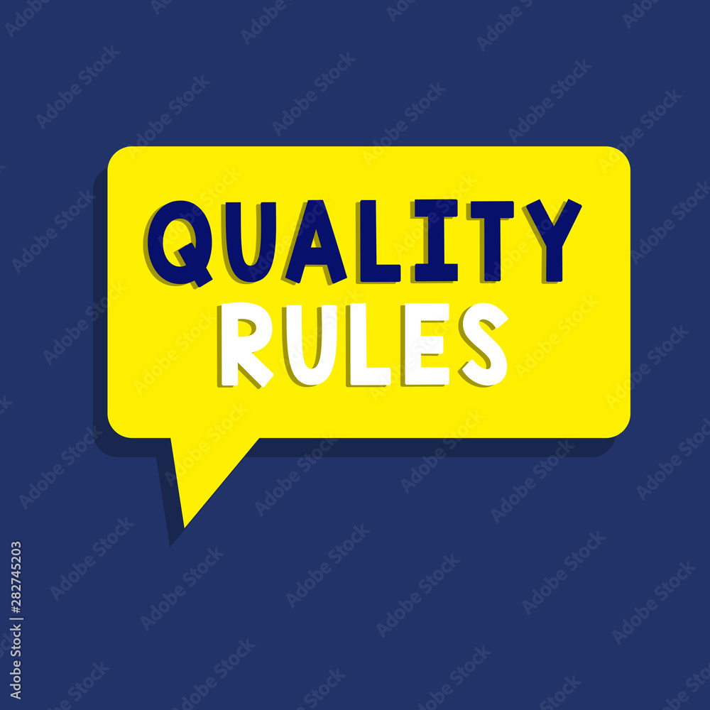 Poster text sign showing regulations rules. conceptual photo standard statement procedure govern to control