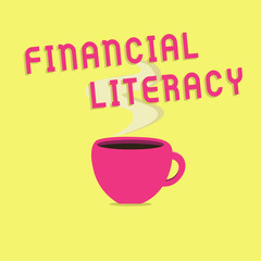 Text sign showing Financial Literacy. Conceptual photo Understand and knowledgeable on how money works.