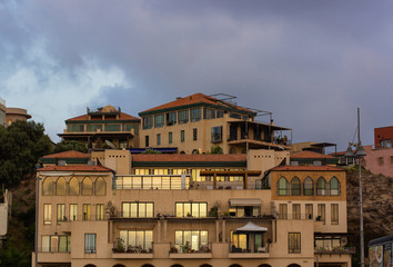 European western European architecture style building exterior facade background 