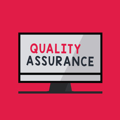 Handwriting text writing Quality Assurance. Concept meaning Ensures a certain level of quality Established requirement.