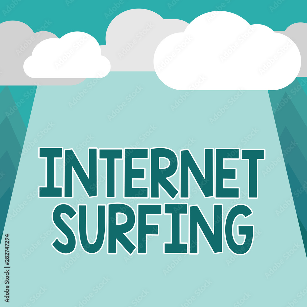 Poster conceptual hand writing showing internet surfing. business photo showcasing browsing hundred of webs