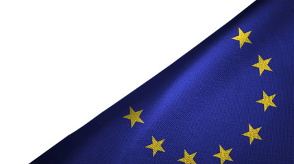 European Union flag right side with blank copy space