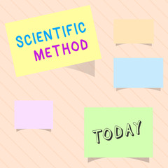 Word writing text Scientific Method. Business concept for Principles Procedures for the logical hunt of knowledge.
