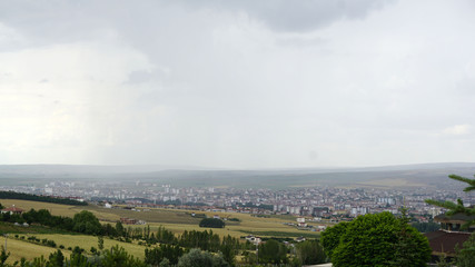 Fototapeta premium sorgun yozgat turkey, city view from a hill,