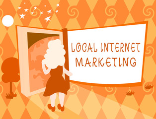 Word writing text Local Internet Marketing. Business concept for use Search Engines for Reviews and Business List.