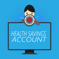 Writing note showing Health Savings Account. Business photo showcasing users with High Deductible Health Insurance Policy.