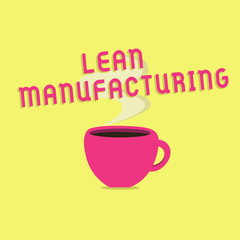 Text sign showing Lean Manufacturing. Conceptual photo Waste Minimization without sacrificing productivity.