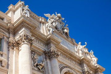 Trevi Fountain designed by Italian architect Nicola Salvi and completed by Giuseppe Pannini  in 1762