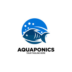 Aquaponics Logo Stock Vector Template