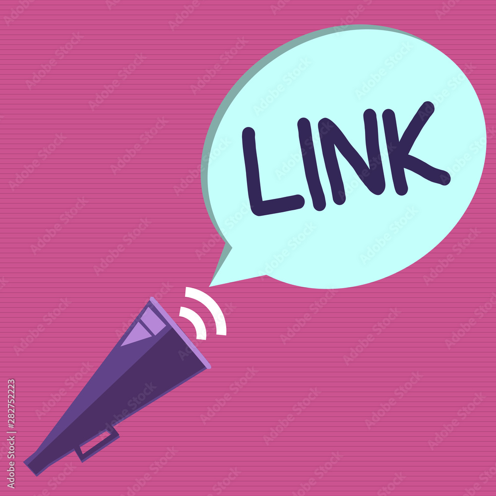 Poster conceptual hand writing showing link. business photo text loop in a chain network of routes between 