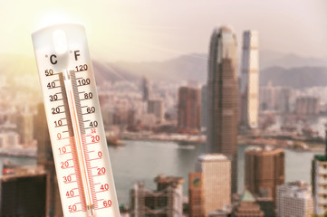 Thermometer during heatwave