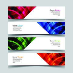 Naklejka premium Vector Abstract design banner web template