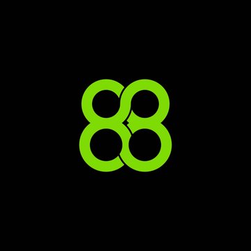 simple typography 88 vector logo