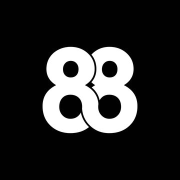 simple typography 88 vector logo