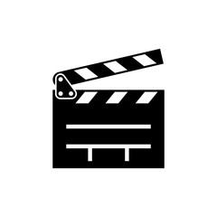 Fototapeta premium Clapper board icon vector action video illustration