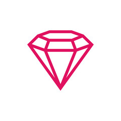 Diamond icon vector crystal luxury symbol illustration