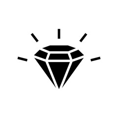 Diamond icon vector crystal luxury symbol illustration