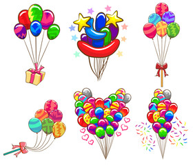 balloon vector set graphic clipart design