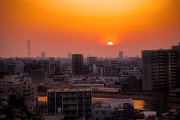 夕日