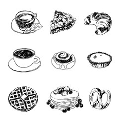 bakery and cafe illustration pack