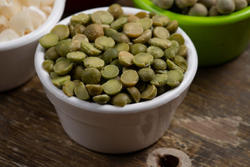 jars with beans grains