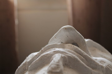 white wedding dress on mannequin