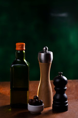 Obraz na płótnie Canvas salt shaker, pepper, bottle
