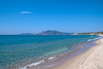 Landscape shot of the island Kos in Greece