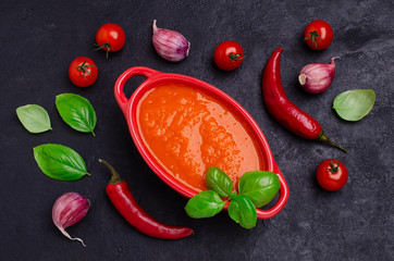 Homemade vegetable red sauce