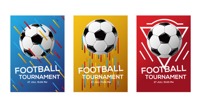 Color Football tournament flyer background